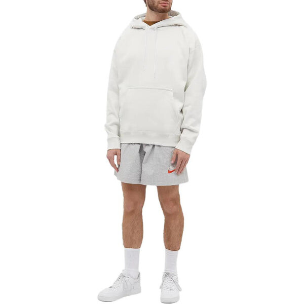 Толстовка Nike Solo Swoosh Men's Fleece Hoodie 'White', белый — фото 4