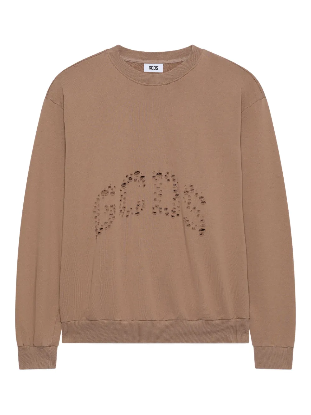 

Толстовка с эффектом потертости Gcds, коричневый