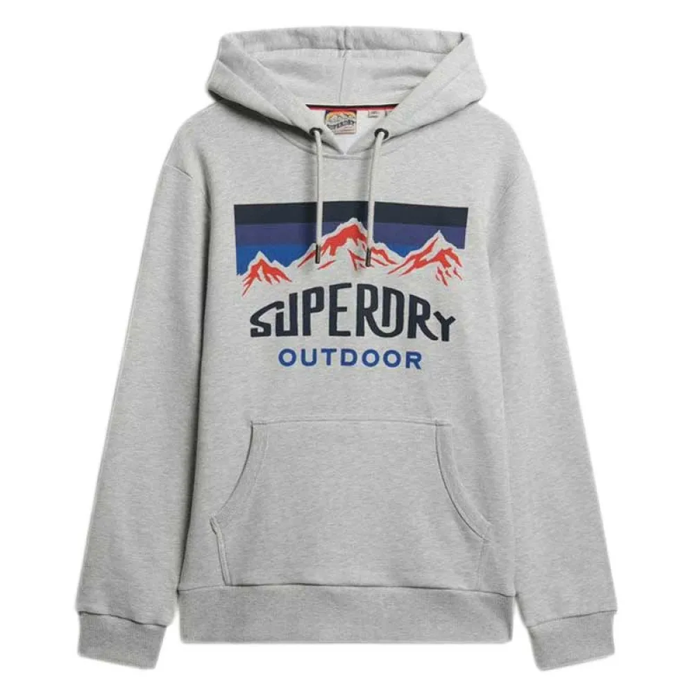 

Худи Superdry Mountain Relaxed Fit, серый