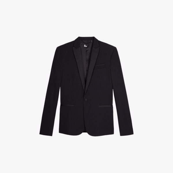 

Однобортный шерстяной пиджак классического кроя The Kooples, черный