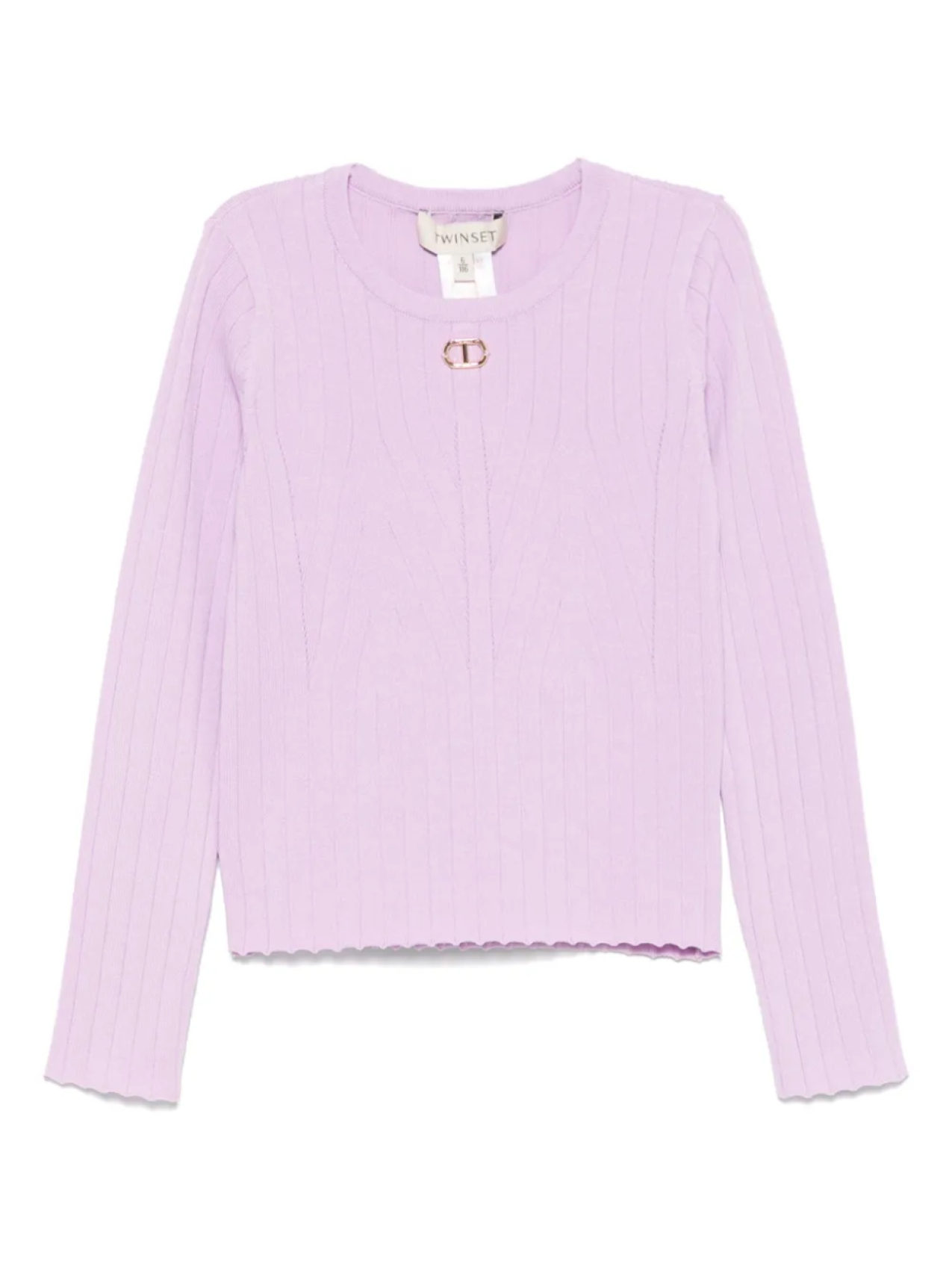 Детский свитер с логотипом TWINSET TWINSET Kids, фиолетовый