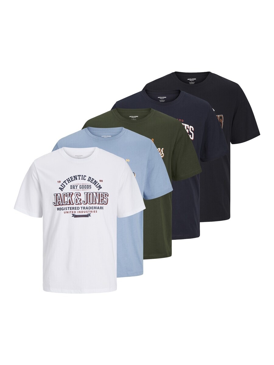 

Футболка JACK & JONES, синий/светло-голубой/темно-зеленый/черный/белый