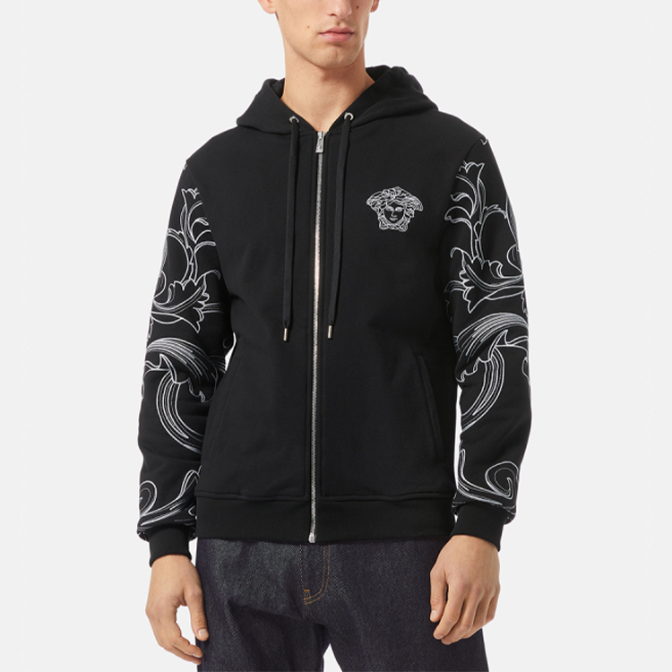 FANSIZHE Толстовка Мужская Черная VERSACE — фото 3