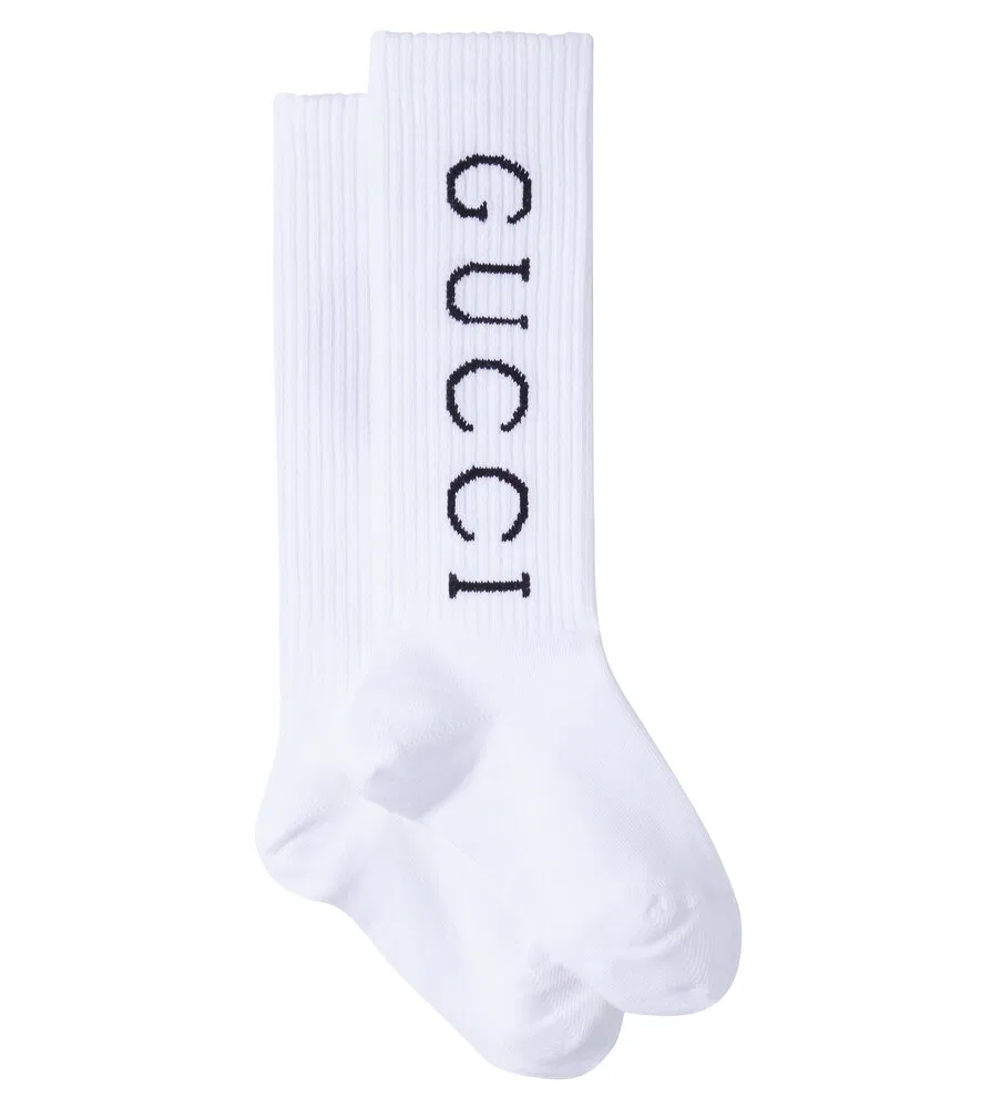 X Носки из хлопковой смеси Mr Men Little Miss Gucci Kids, белый
