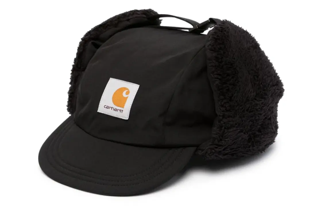 

Carhartt WIP Хлопковая кепка-траппер мужская black