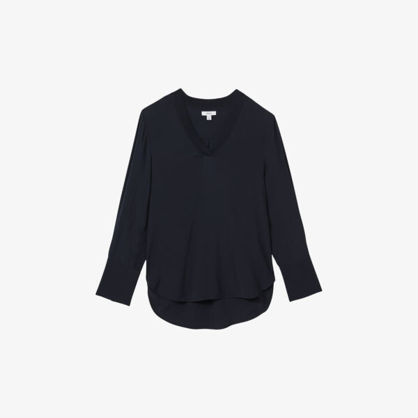 

Топ свободного кроя Tash с V-образным вырезом Reiss, синий