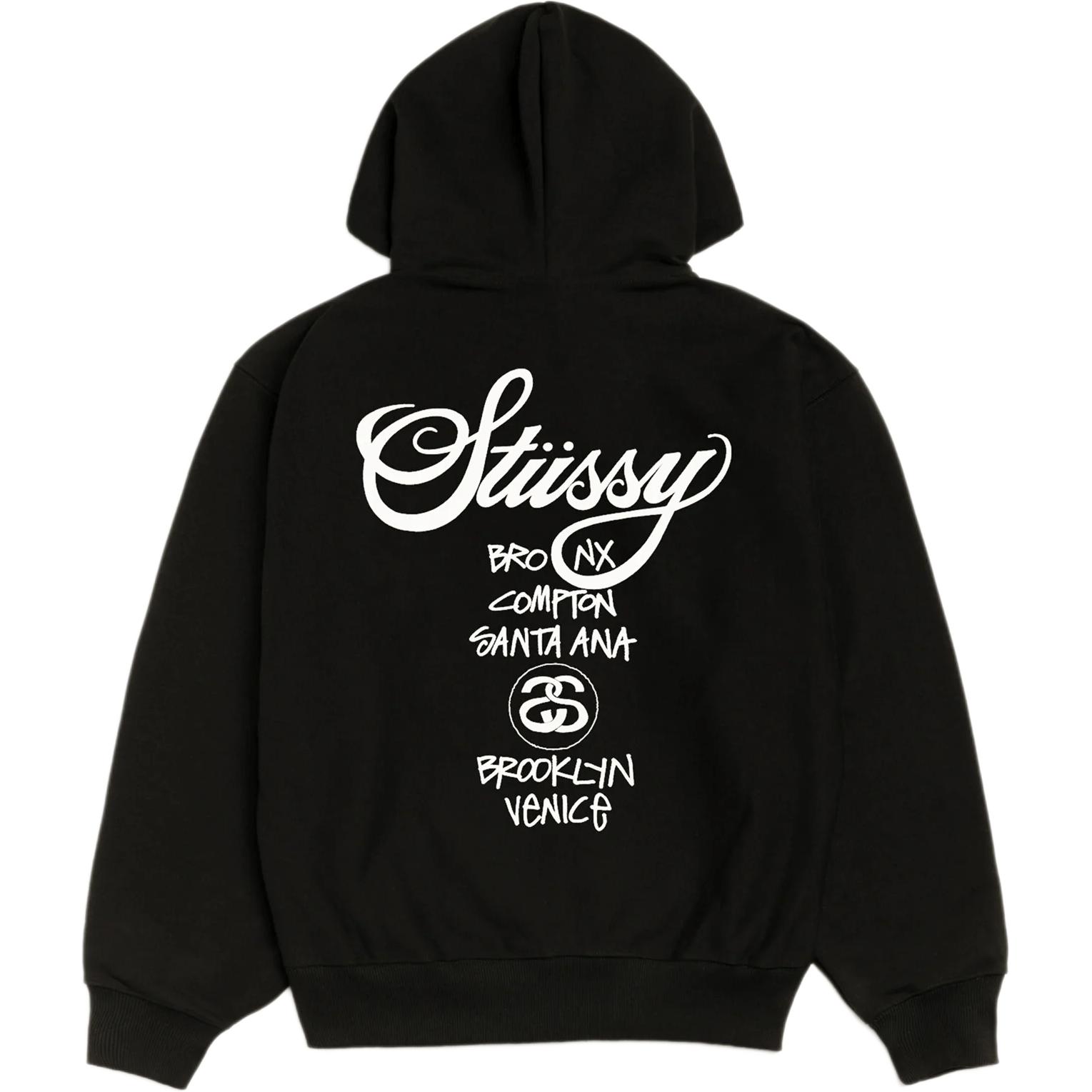 Толстовка на молнии World Cruise Series WORLD TOUR, унисекс Stussy, marine синий — фото 3