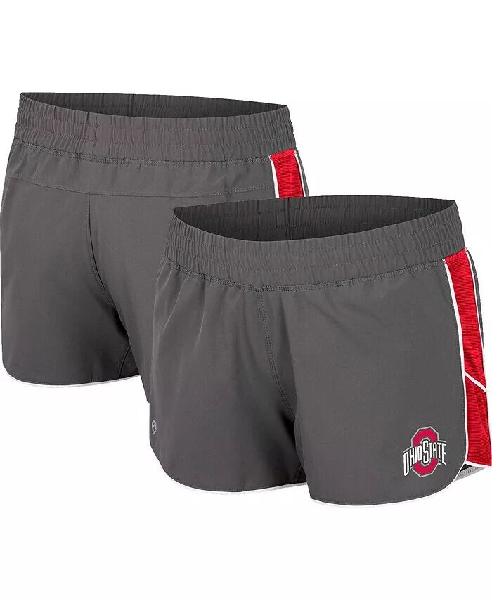 

Женские серые шорты для бега Ohio State Buckeyes Pull The Switch Colosseum