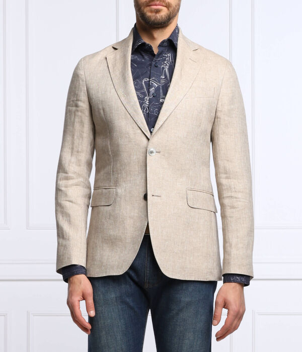 

Льняная куртка egel Slim fit Oscar Jacobson, желтый