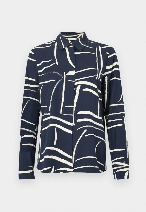 Рубашка на пуговицах золотистого цвета, прямого кроя. Tommy Hilfiger, Navy — фото 4