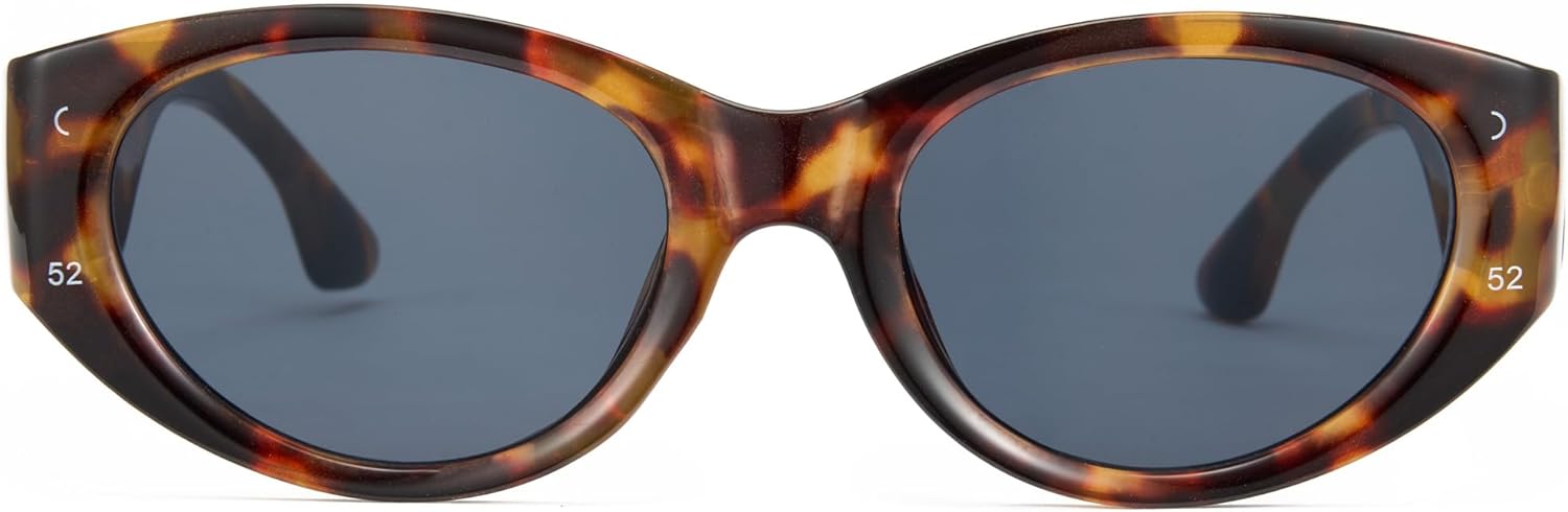 

Солнцезащитные очки Cyxus с защитой от УФ-излучения, модный винтажный дизайн, овальная оправа, защита от 99% UVA и UVB лучей, для мужчин и женщин, артикул 1158, 1158- Tortoiseshell Frame - Grey Lens