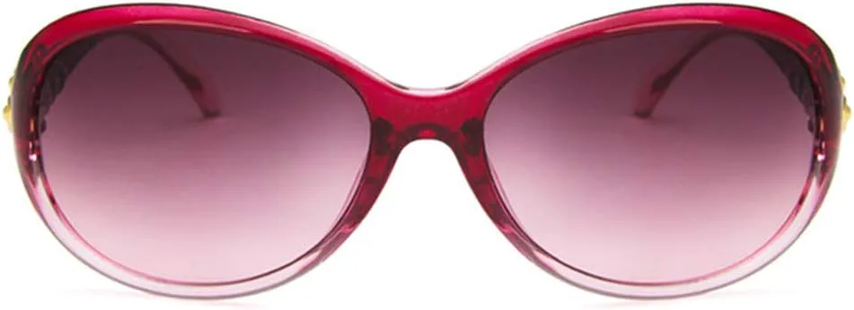 

Солнцезащитные очки Shiratori женские, ретро, ​​ярко-черные, для отдыха и путешествий, овальные, неполяризованные, с защитой от УФ-излучения UV400, Gradient Purple