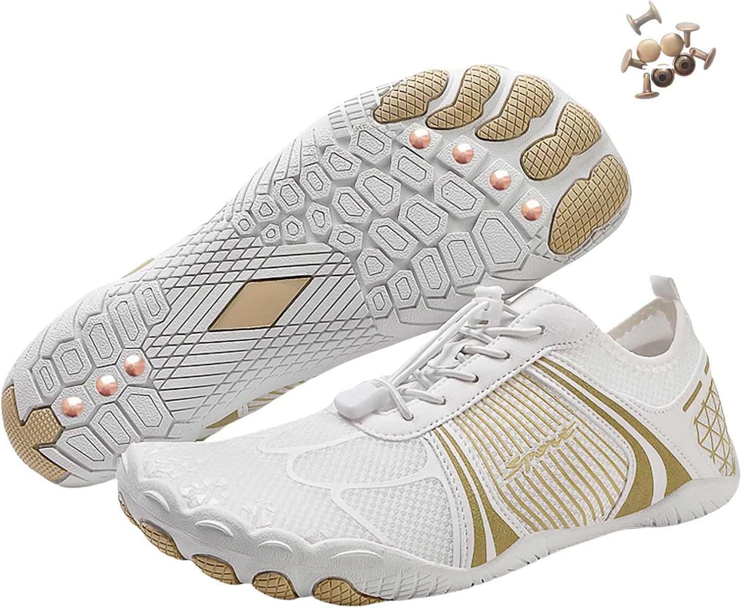 

Кроссовки для женщин и мужчин, обувь для ходьбы и походов, кроссовки с широкой носочной частью Generic, белый