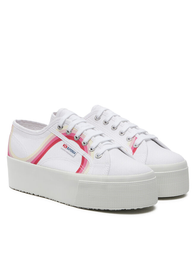 Кеды Superga Zapatillas de tenis Round Stripes 2790, белый — фото 2