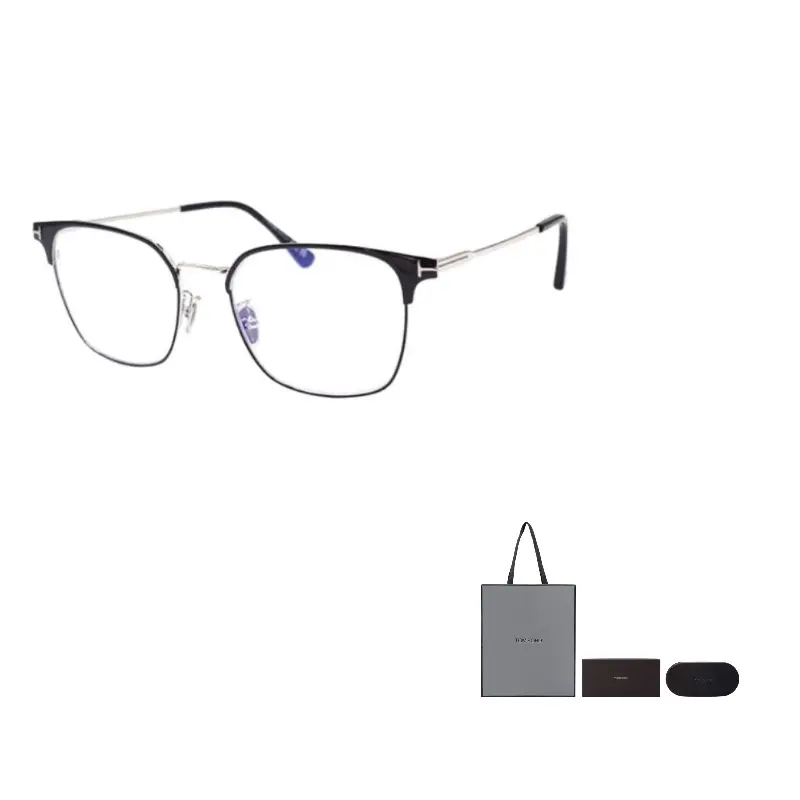 

TOM FORD Мужские очки в стиле бровей из сплава черные серебристые, Black Silver
