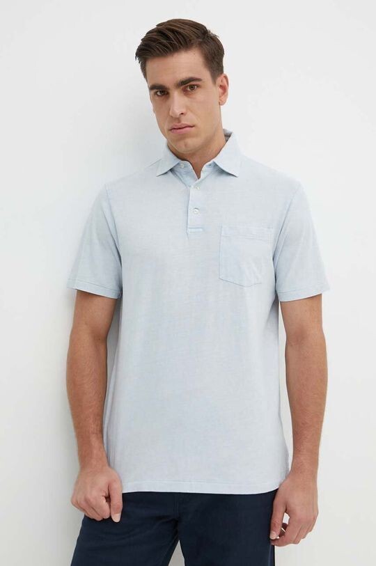 

Поло с оттенком льна Polo Ralph Lauren, синий