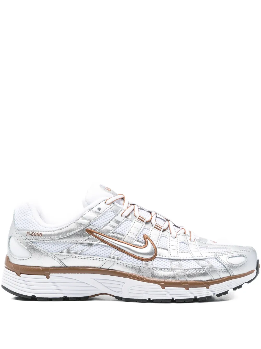 Кроссовки P-6000 на шнуровке Nike, серебяный