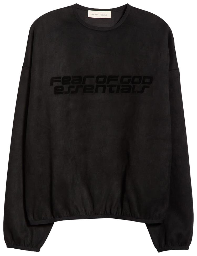 

Толстовка Fear of God Essentials из замшевого флиса с круглым вырезом, серый