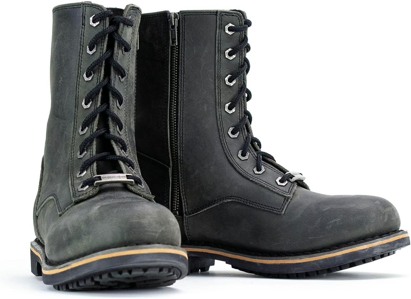 Кожаные ботинки Milwaukee Leather MBM9065 для мужчин, черные старинного стиля с шнуровкой и высокой посадкой - размер 9 ‎Milwaukee Leather — фото 2