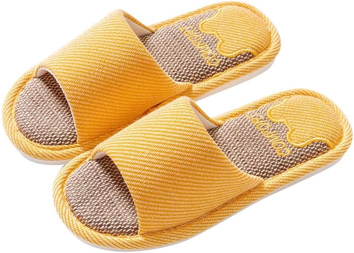 

Домашние тапочки BIUHFN унисекс, хлопковые и льняные, желтый