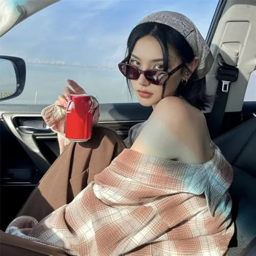 

Солнцезащитные очки 2027 года для женщин и мужчин, винтажные солнцезащитные очки для женщин, очки с плоской верхней частью, защита от УФ-излучения UV400 MTZJH, 4