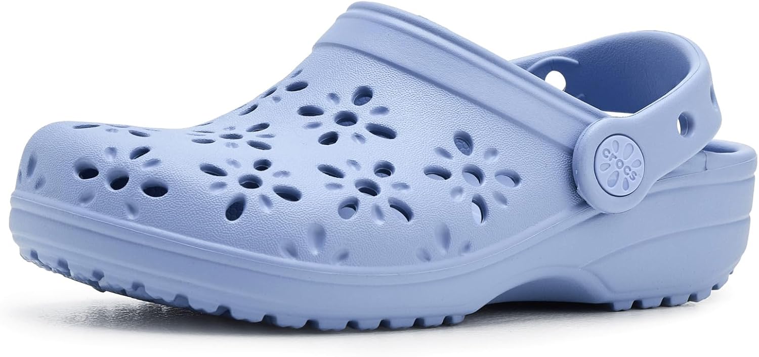 

Детские кроксы Crocs с классическим цветочным дизайном, синий