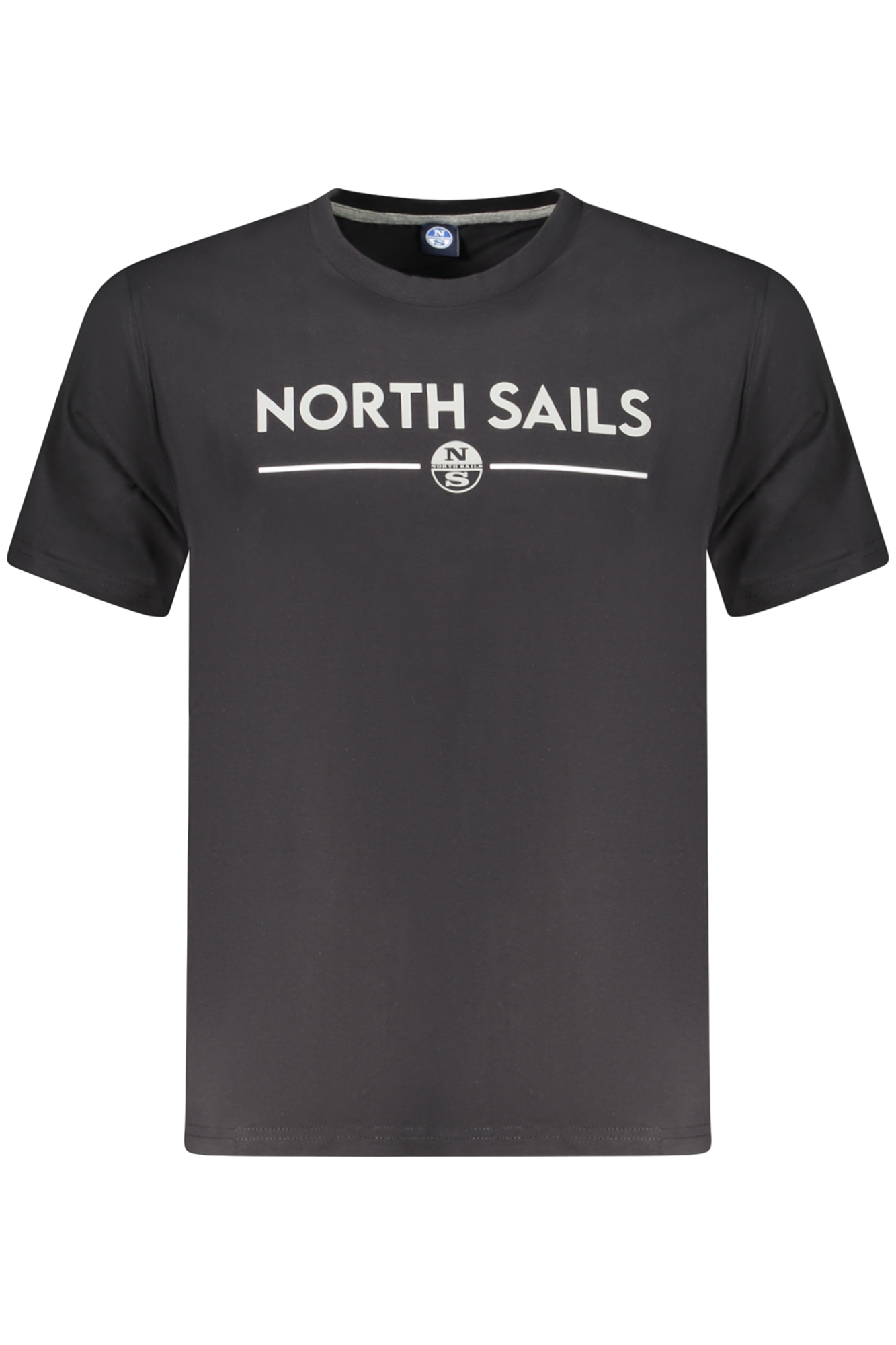 

Мужская футболка North Sails хлопковая с принтом на груди, черный