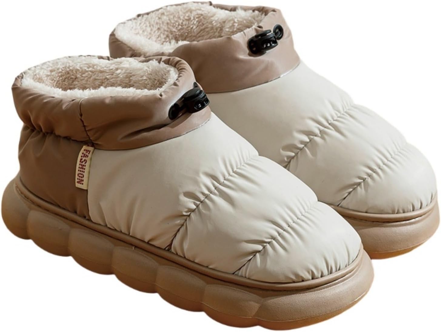 

Теплые домашние тапочки Movnebyro Furry Puffer для женщин, удобные ботильоны Crius с мягкой плюшевой подкладкой, комфортные с закрытой пяткой, для дома и улицы, зимние теплые тапочки, хаки