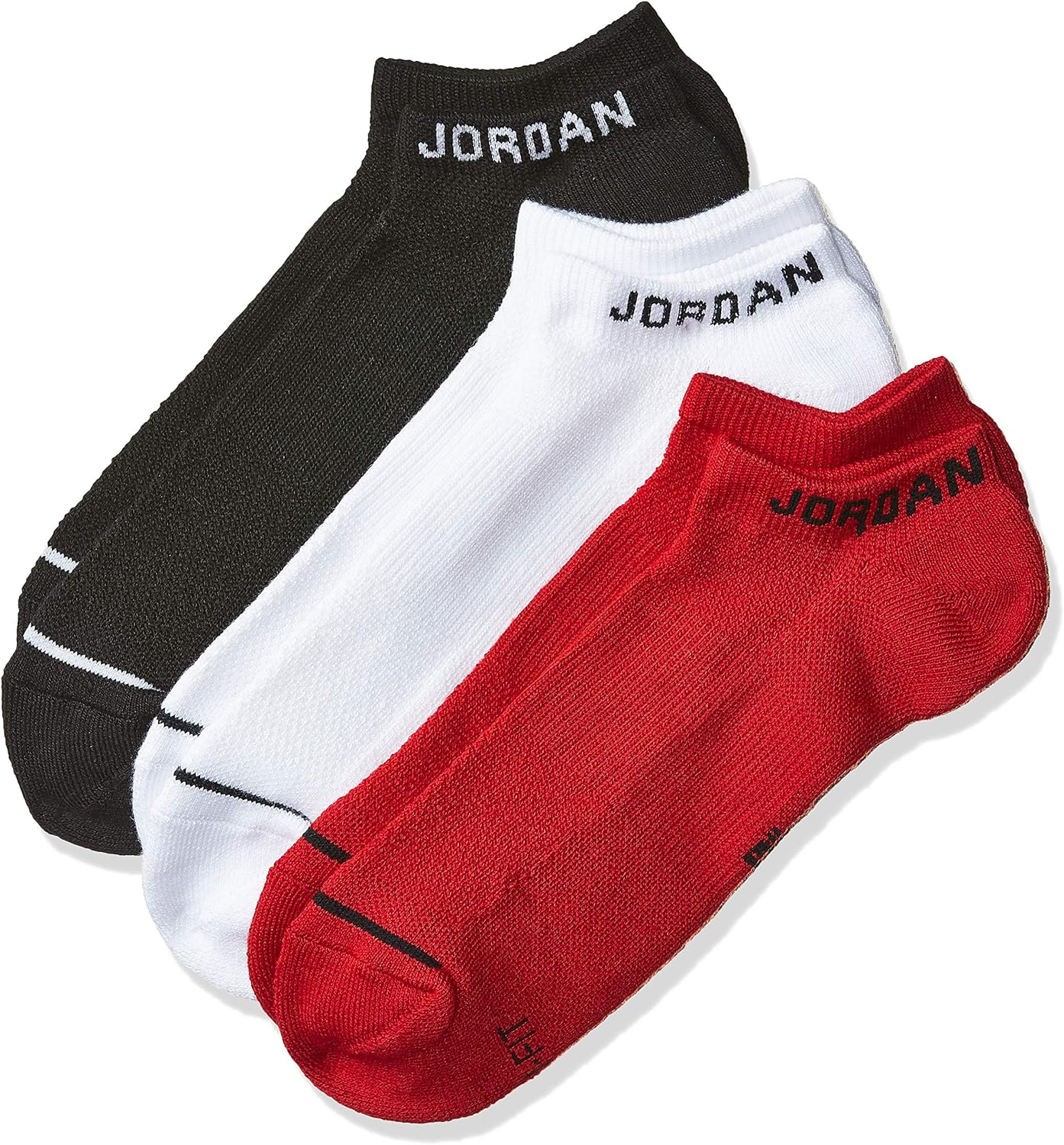 

Носки Nike Mens Jordan Jumpman, комплект из 3 пар, не требующие показа, Black White Gym Red