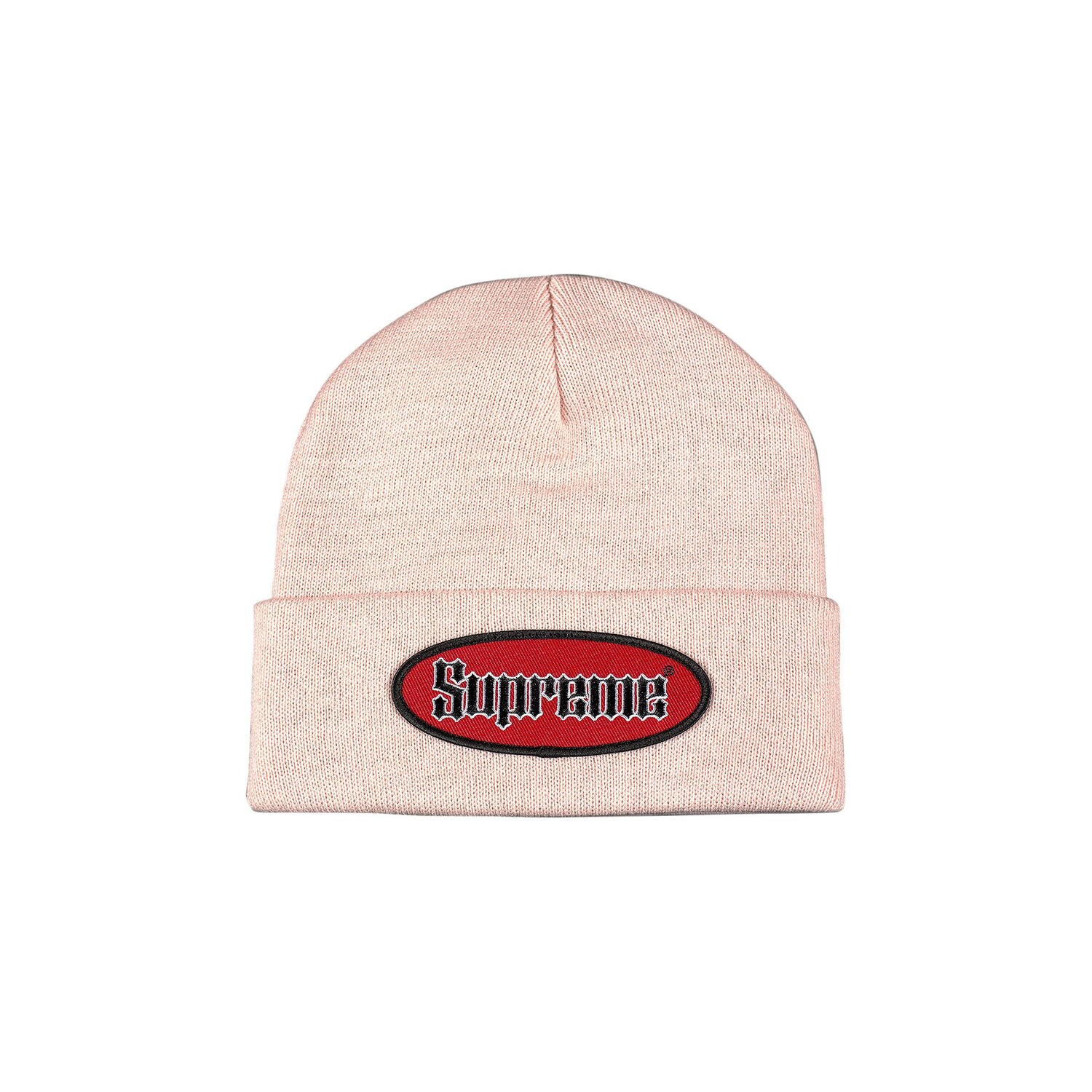

Шапка-бини Supreme с овальной нашивкой Розовая