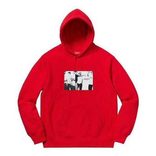 

Толстовка classic ad hooded sweatshirt 'red white' Supreme, красный