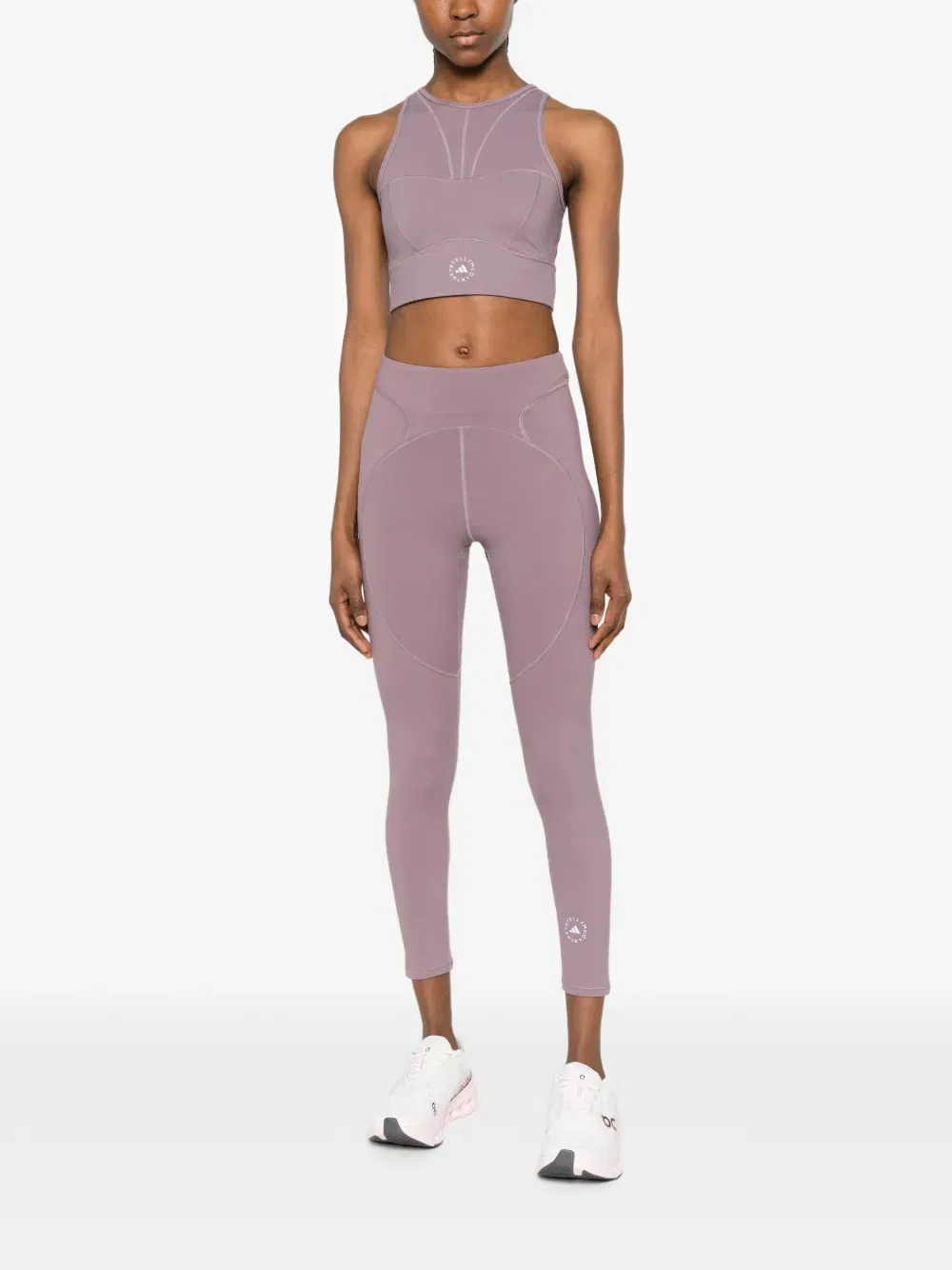 Топ со вставками из коллаборации с Stella McCartney Adidas, фиолетовый — фото 2