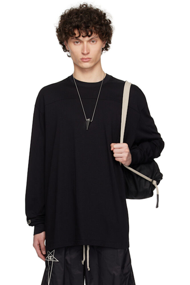 

Черная футболка Champion Edition с поясом Rick Owens