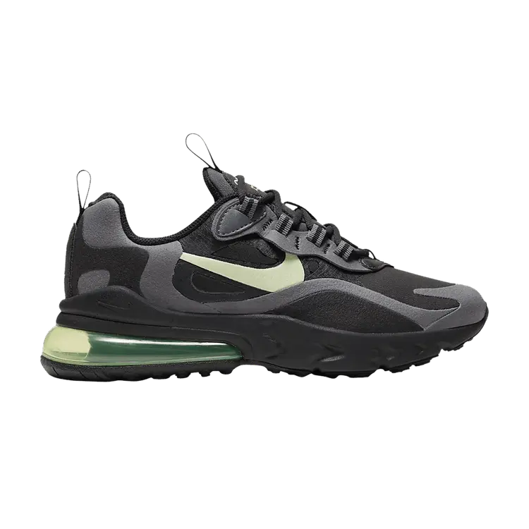 

Кроссовки Nike Air Max 270 React GS 'Black Barely Volt', черный