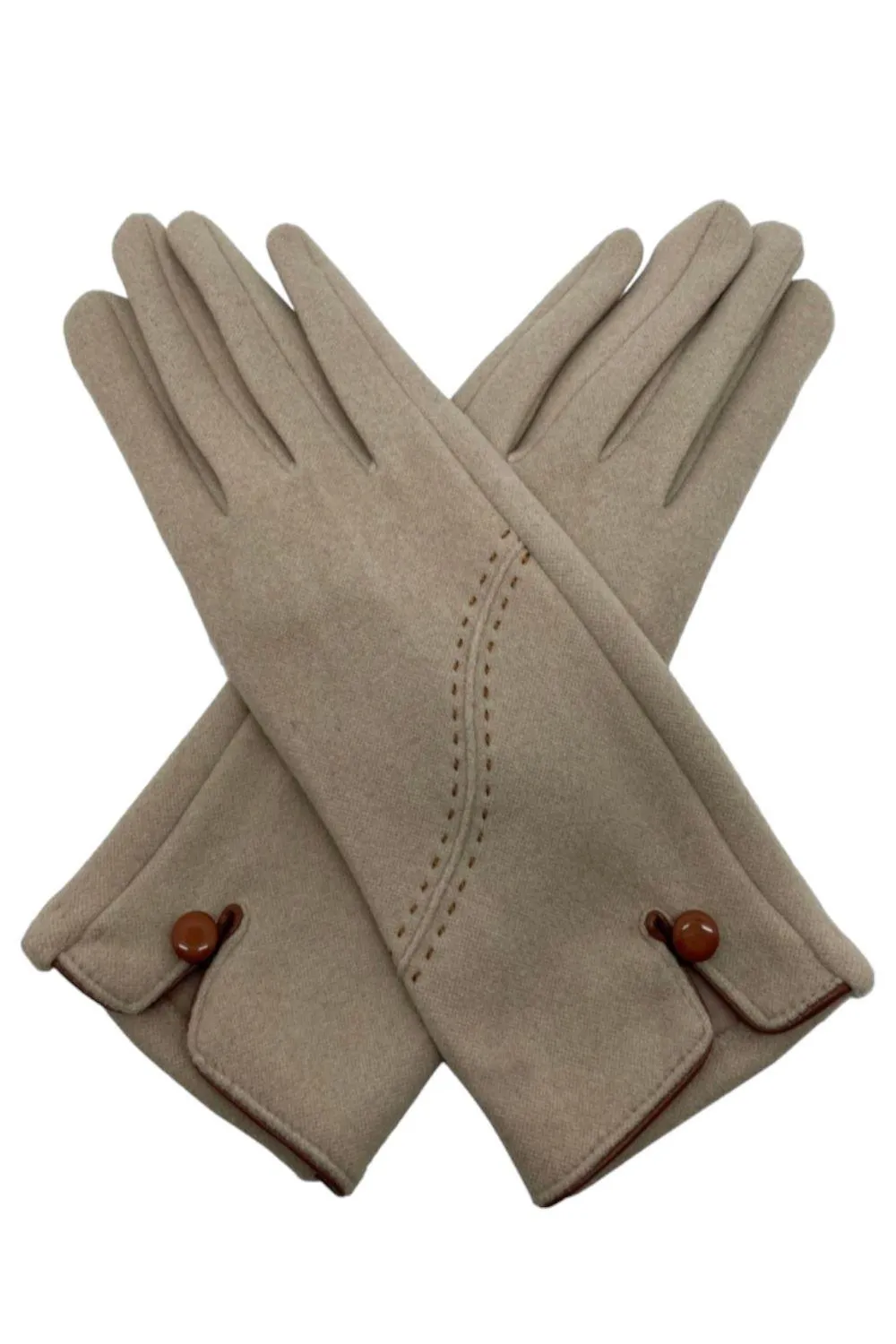 

Перчатка с вышивкой LL Accessories, бежевый