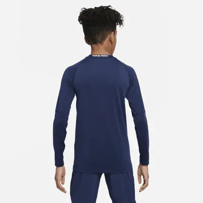 Топ Nike Pro, цвет Midnight Navy/White — фото 2