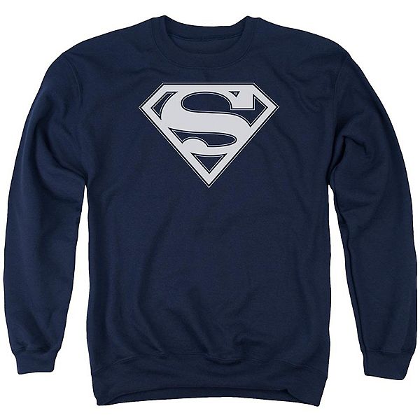 

Толстовка Superman navy & white shield adult crewneck Licensed Character, Белый, Толстовка Superman navy & white shield adult crewneck Licensed Character