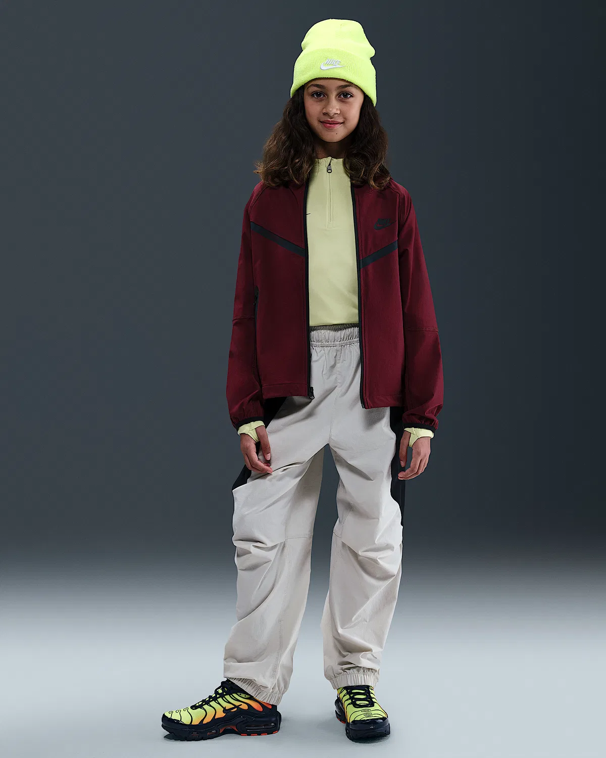 Детская куртка Nike Tech для мальчиков, Dark Team Red/Dark Team Red/Black — фото 4