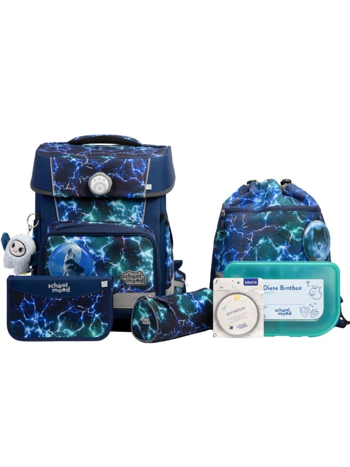 

Набор из 7 предметов для школы School Mood Champion Pro Felix (Wolf): школьная сумка SCHOOL-MOOD