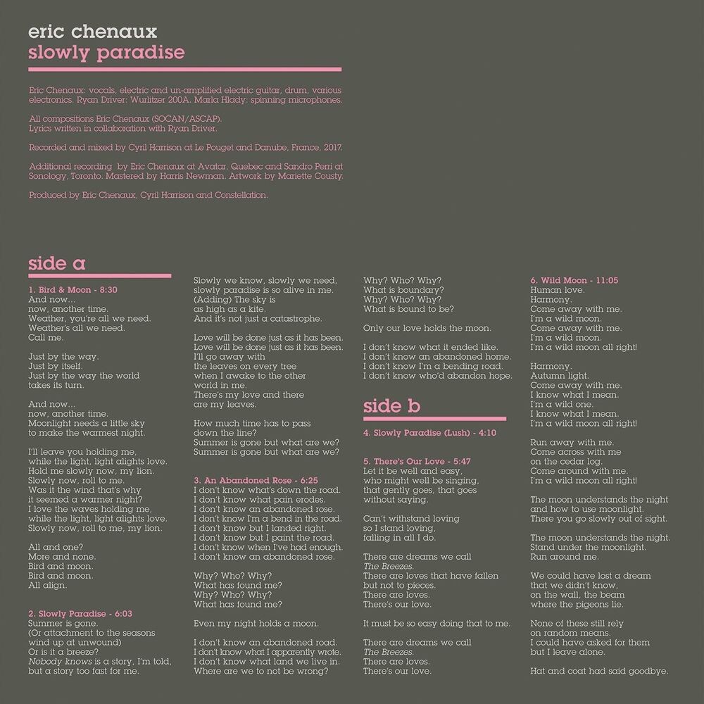 

Виниловая пластинка LP Slowly Paradise - Eric Chenaux