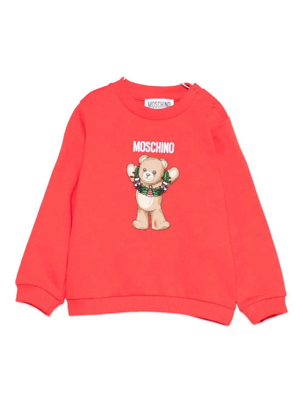 

Свитшот с графическим принтом Moschino Kids, красный