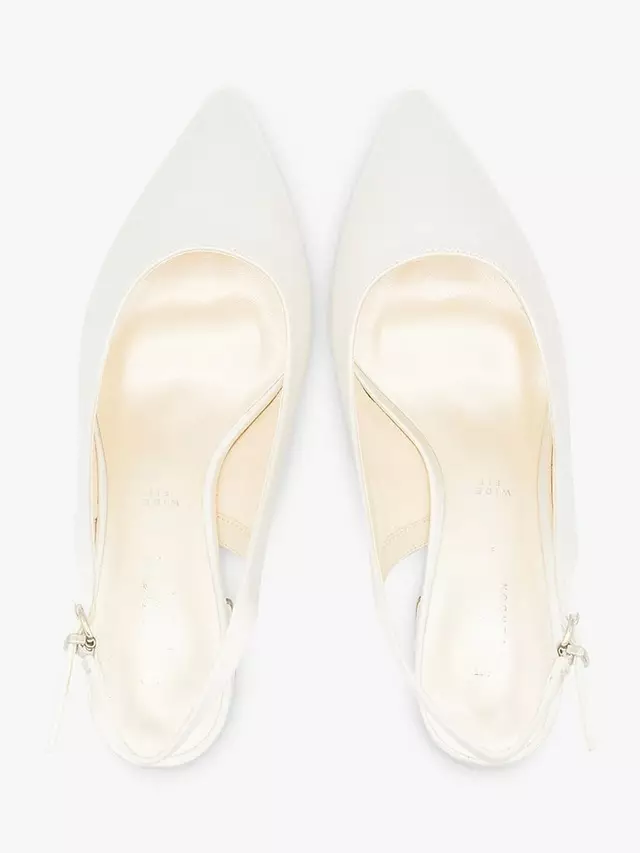 Туфли-лодочки Paradox London Bessy Wide Fit Dyeable Satin Slingback, слоновая кость — фото 3
