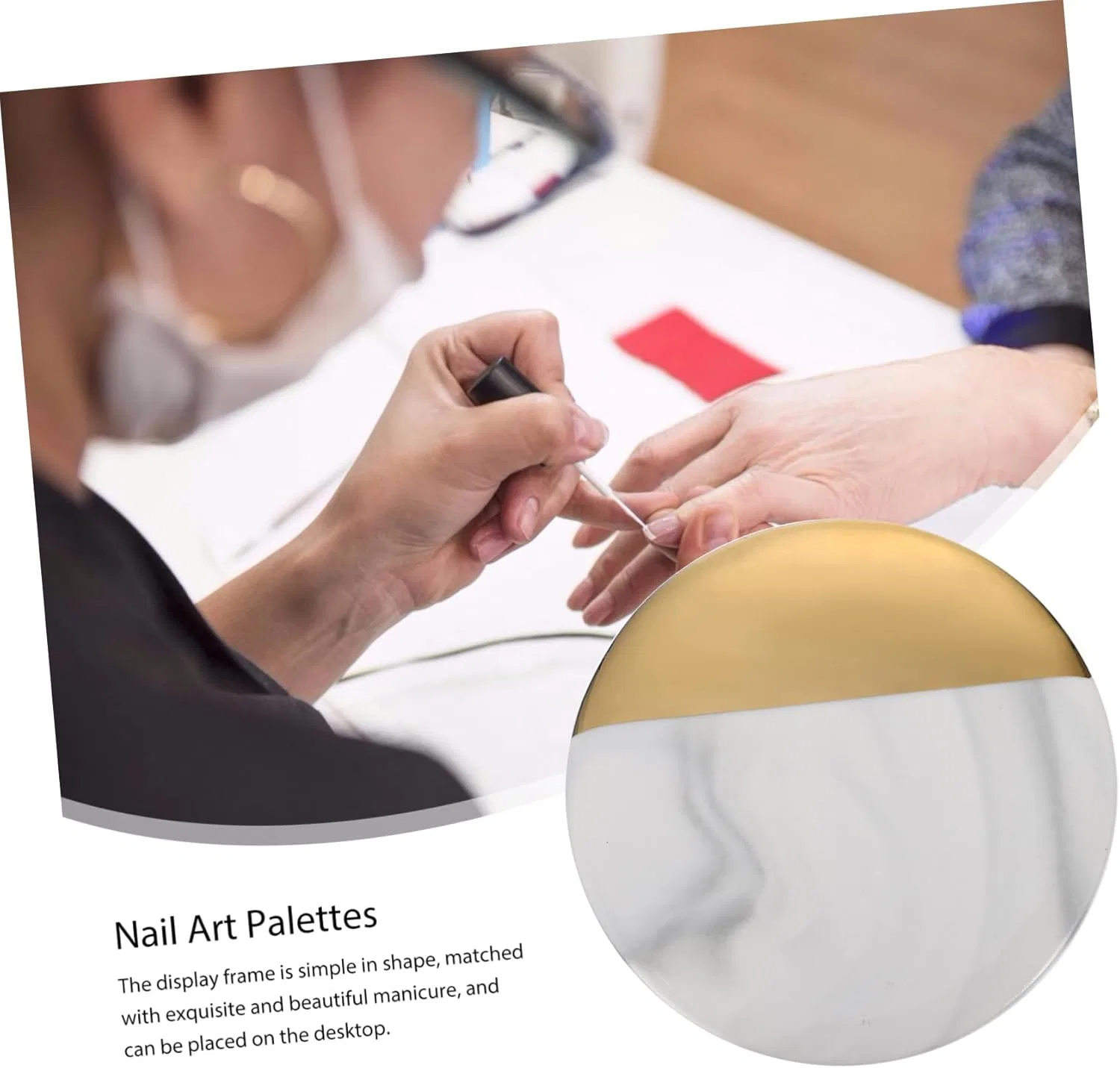 Подставка для nail art POPETPOP золотой 9.7x9.7x1 см — фото 2