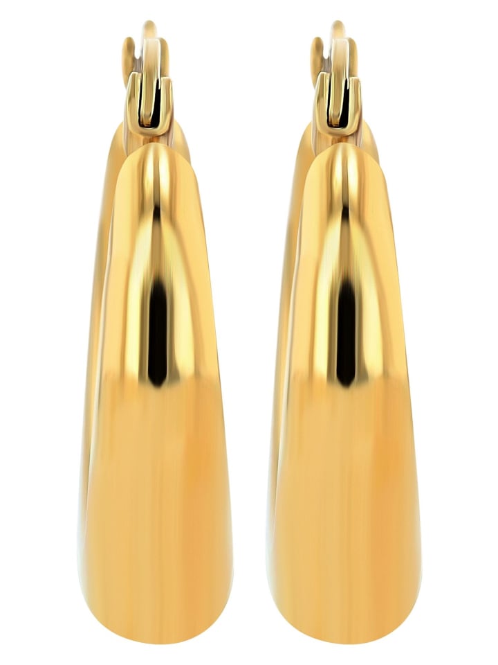 

Adeliás Женские серьги - серьги-кольца из нержавеющей стали в золотом исполнении