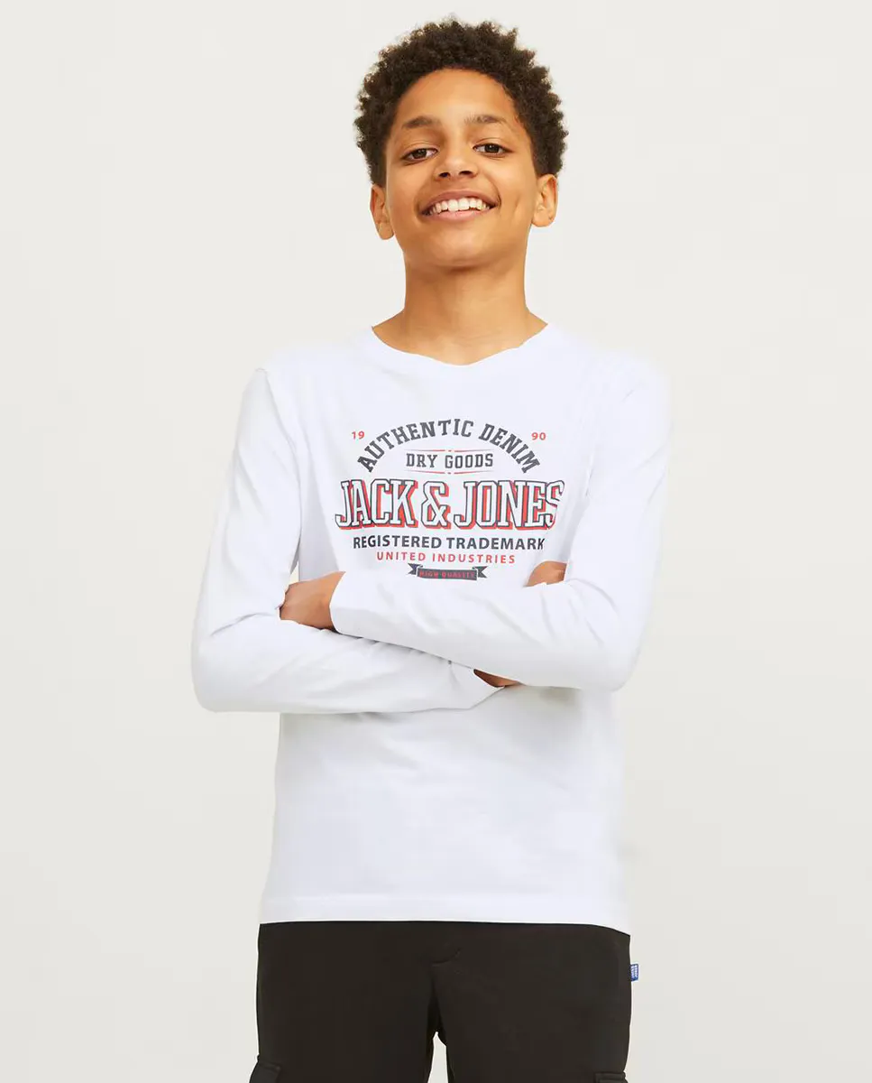

Футболка с длинным рукавом для мальчика Jack & Jones, белый