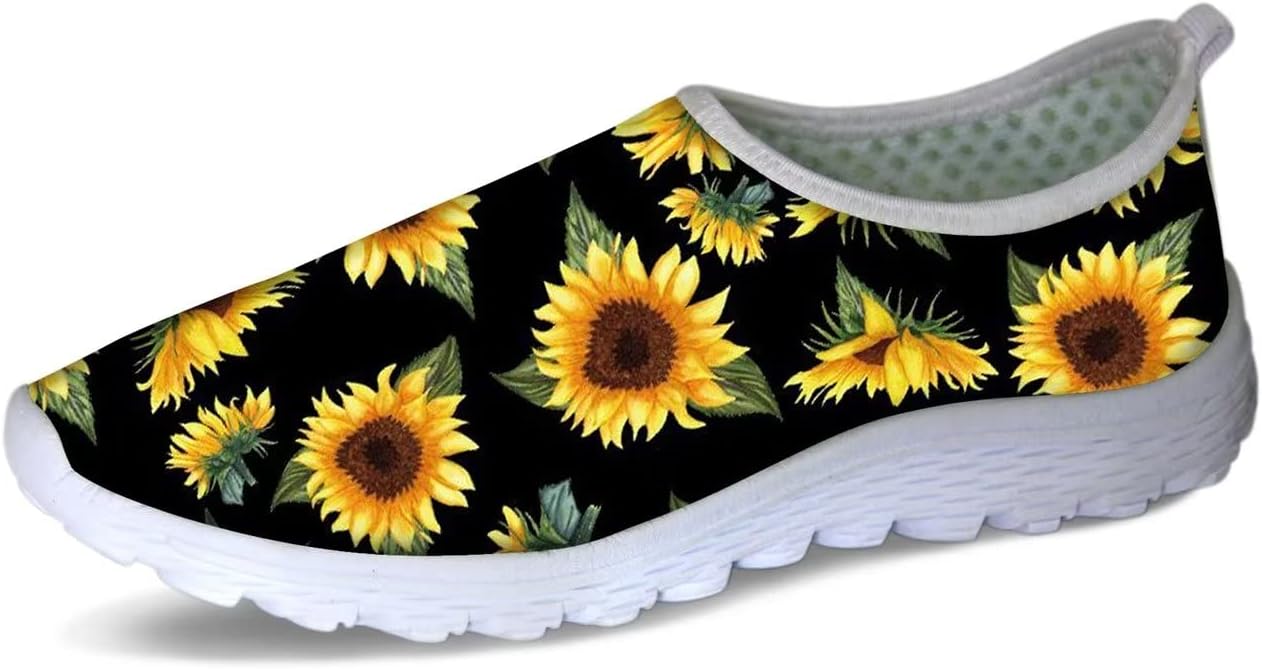 

Мужские кроссовки Forchrinse Green Palm Leaves, легкие, без шнурков, дышащие, для работы, спортзала и путешествий, Sunflower