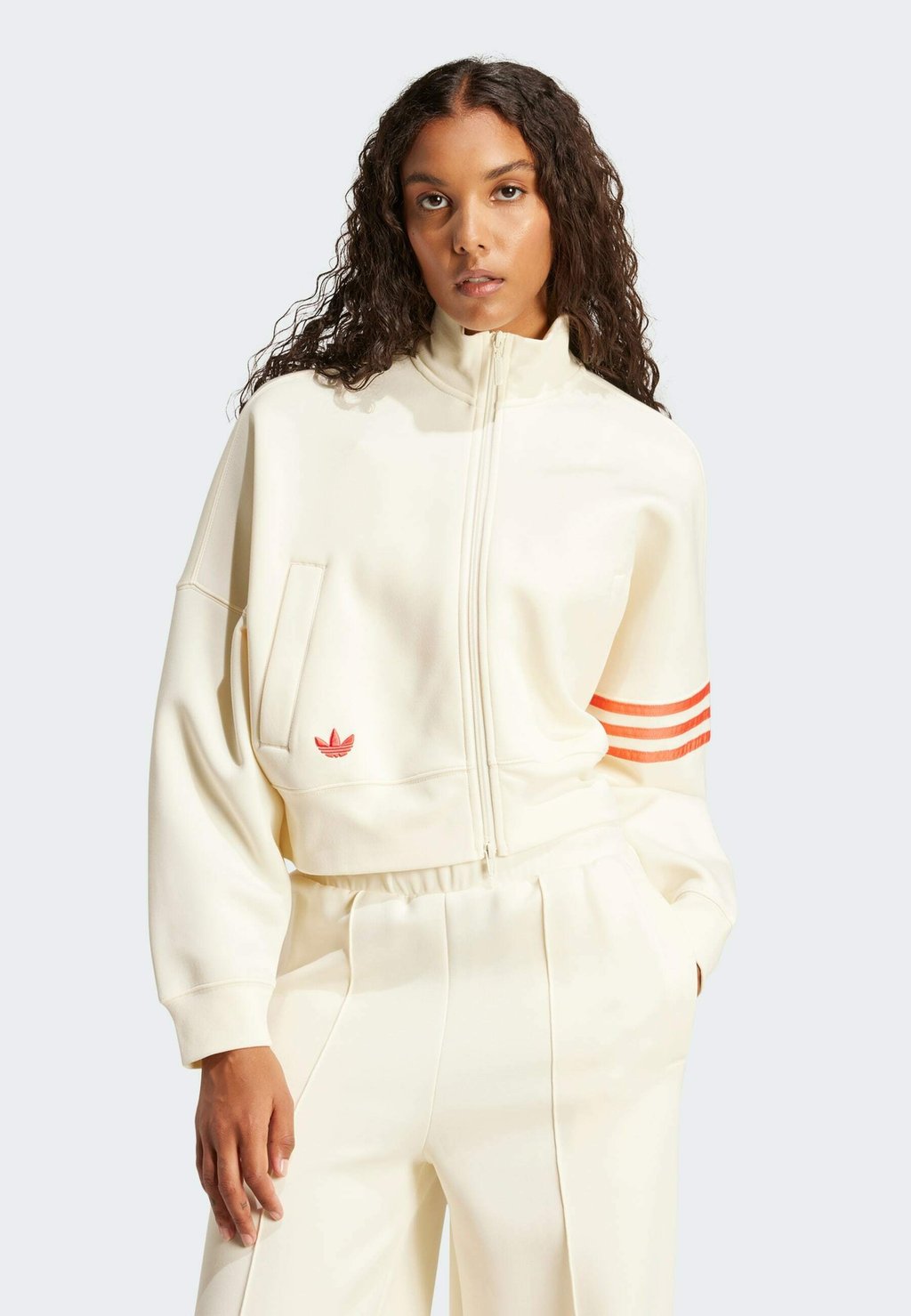 

Толстовка на молнии NEUCL adidas Originals, слоновая кость
