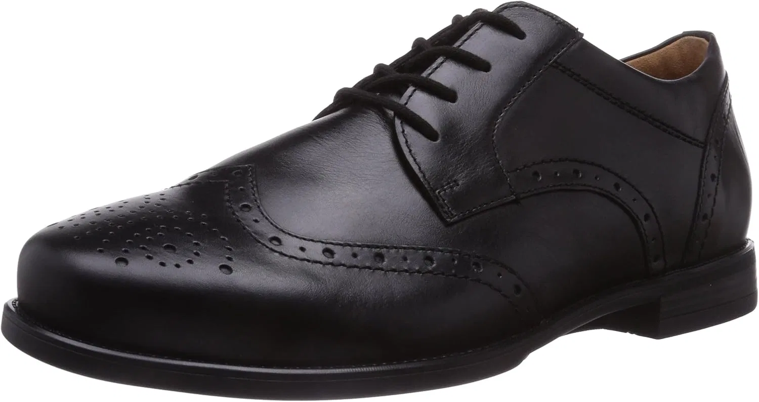 Мужские туфли-броги на шнуровке Ganter GREG Wide G, Multicoloured Black 0100