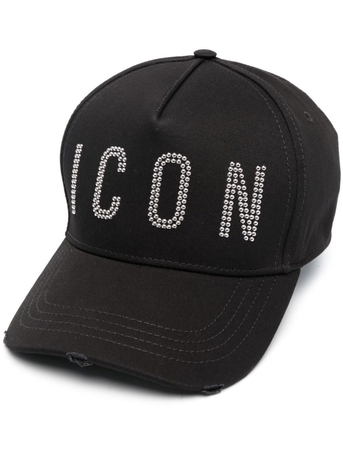 

Dsquared2 studded-logo cotton baseball cap, черный