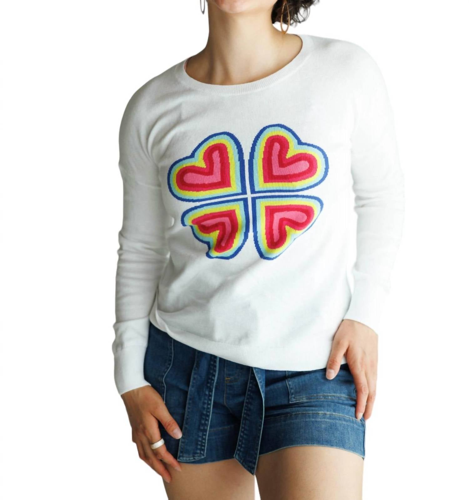 

4 Hearts Crew свитер белого цвета J. Society